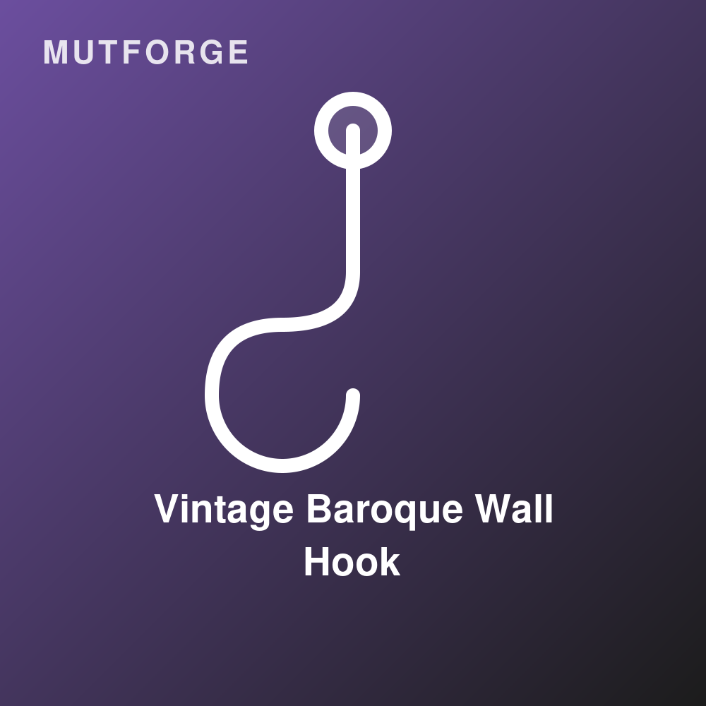 Vintage Baroque Wall Hook render