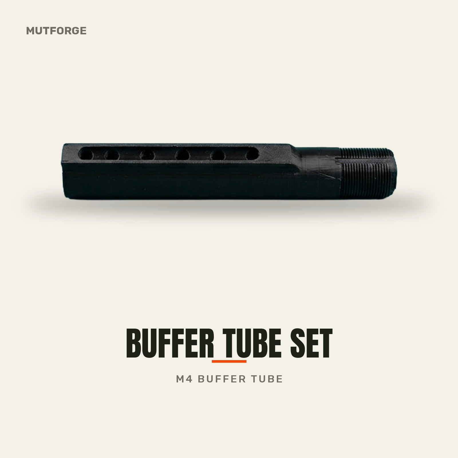 M4 buffer tube set, 6-point adjusting - 3D-printed by MUTFORGE