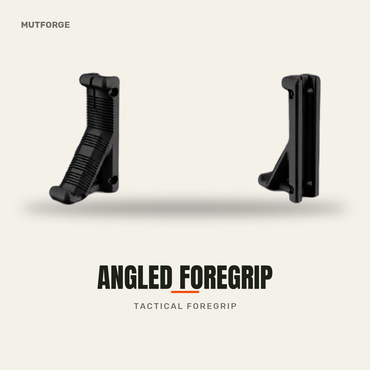 Tactical angled fore-grip - 3D-printed by MUTFORGE