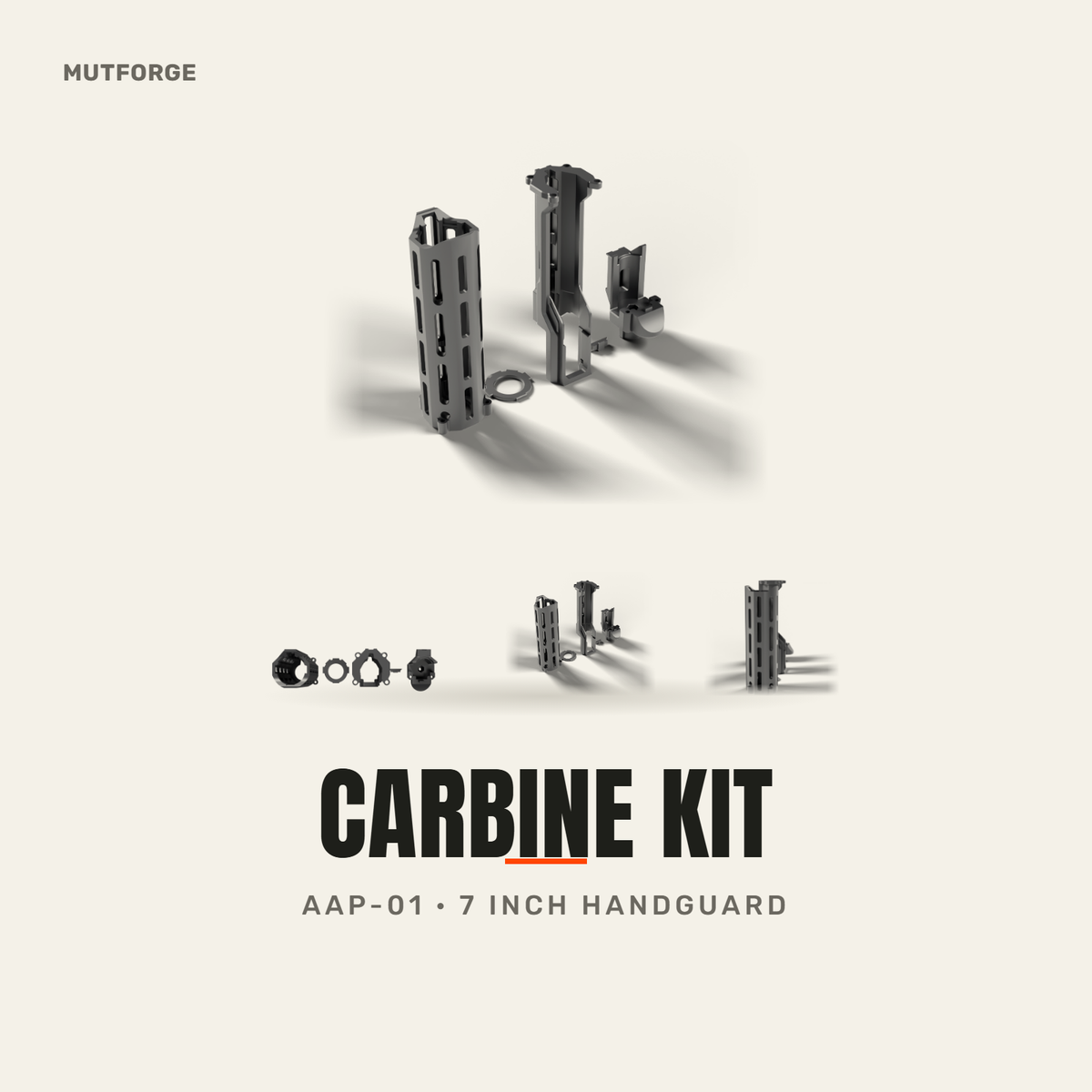 AAP-01 Carbine Kit – 7" Handguard, 3D printed by MUTFORGE