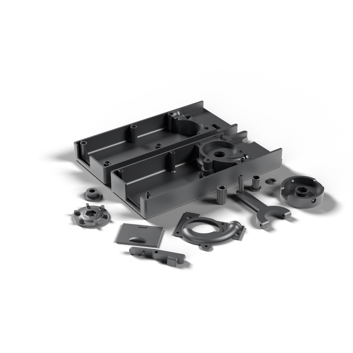 BB speedloader kit parts, angled view