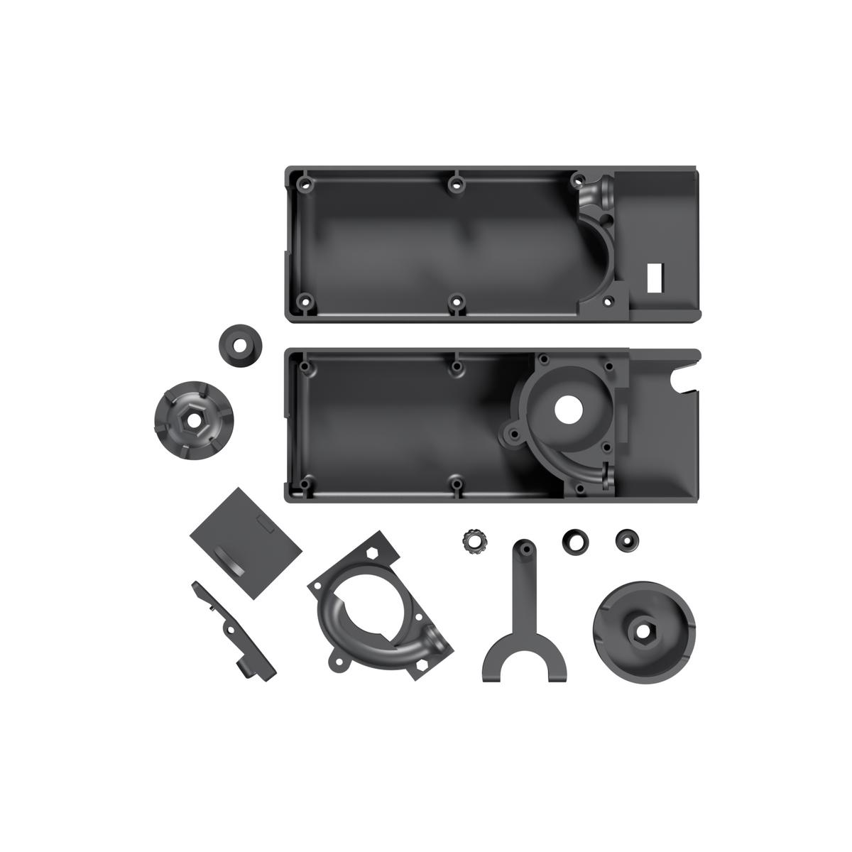 BB speedloader kit parts, top view