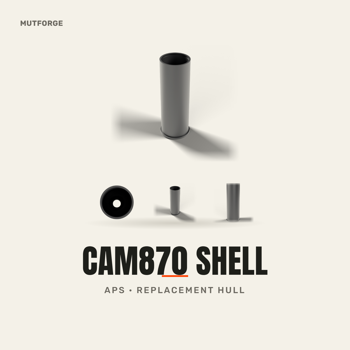 APS CAM870 Replacement Shell Hull, 3D printed by MUTFORGE