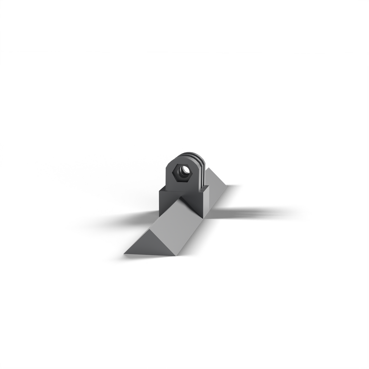 Helmet chin mount for action cameras, side profile