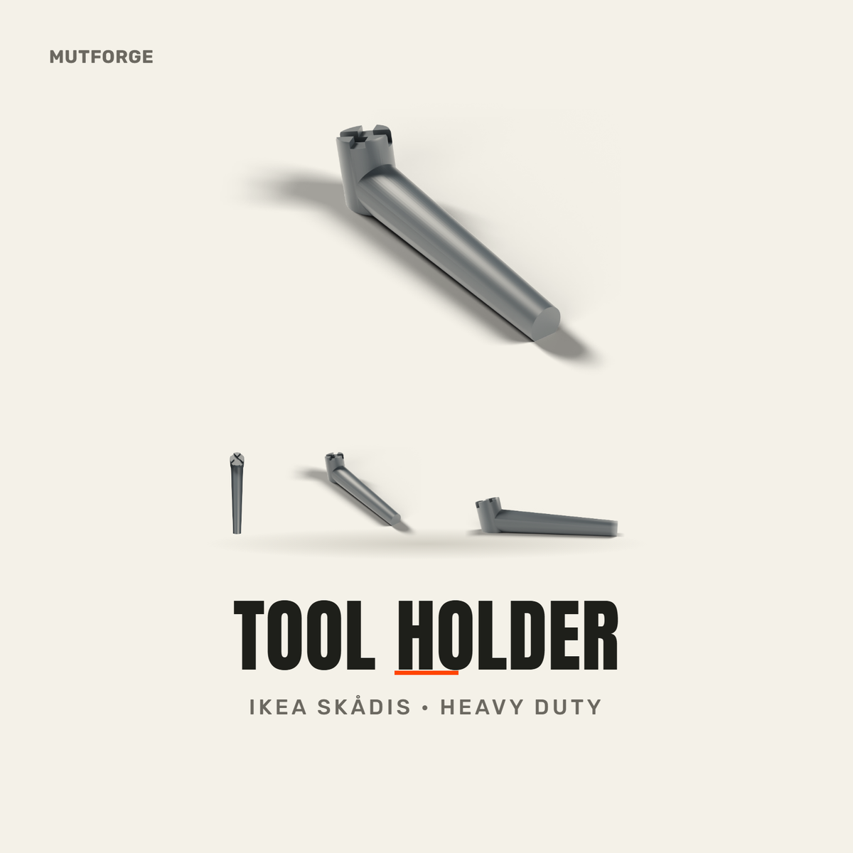 SKÅDIS Heavy-Duty Tool Holder, 3D printed by MUTFORGE
