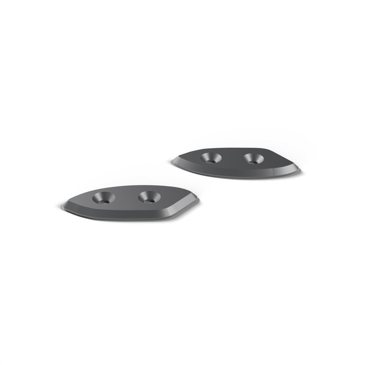 Yamaha R6 mirror blanking plates, angled view