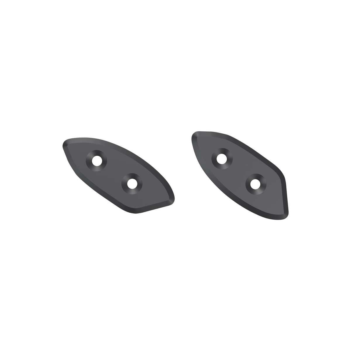 Yamaha R6 mirror blanking plates, top view